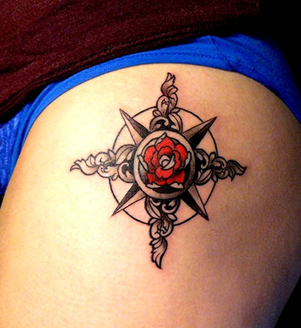 35 Amazing Compass Tattoo Designs