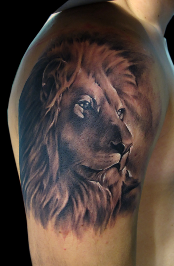 Arm Lion Tattoo Design