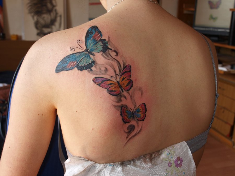 Back Tattoo  Chest tattoos for women Butterfly tattoos for women Butterfly  back tattoo