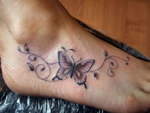 Butterfly Tattoos on Foot