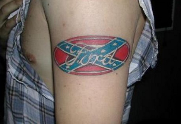 Ford Confederate Flag Tattoo Design