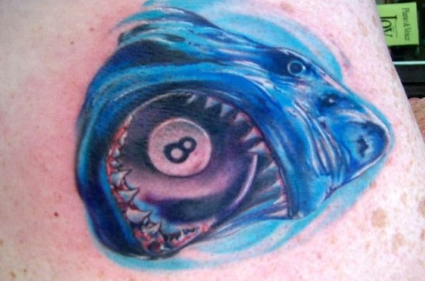 Great White Pool Shark Tattoo