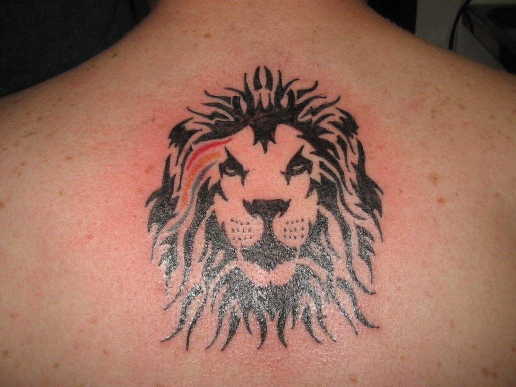 Lion and Sun Tattoo
