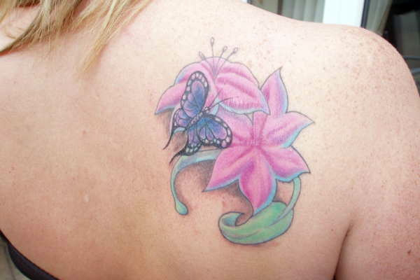 Buy Large Pink Butterflies  Lotus Flower Temporary Tattoo Online in India   Etsy