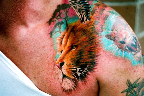 Markable Lion Tattoo Design