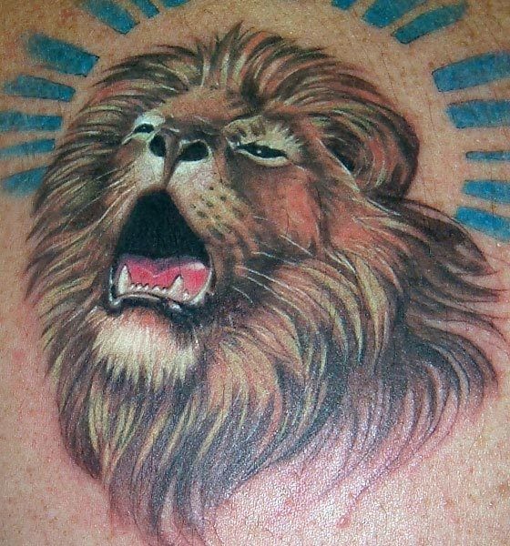 Roaring Lion Tattoo Design