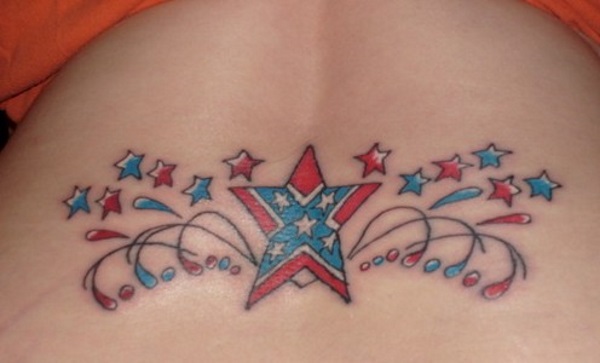 Stars and Confederate Flag Tattoo