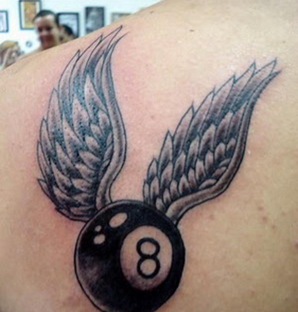 Winged 8 Ball Tattoo
