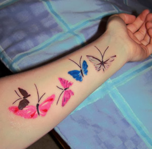 Wrist Butterfly Tattoo Design