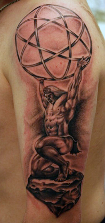 globe-greek-myth-tattoo-for-men