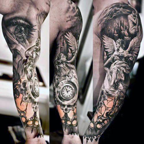 sleeve-ancient-greek-tattoo-designs-men