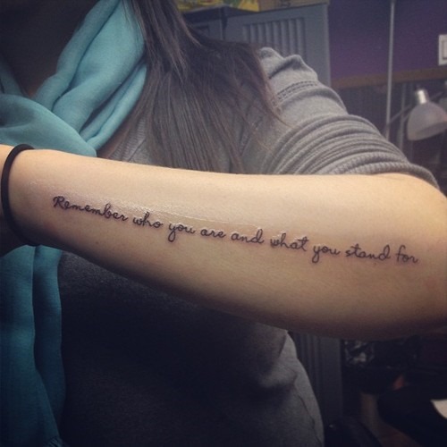 A quote tattoo ideas for girl