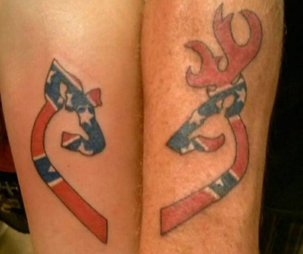 His and Hers Confederate Flag Tattoos