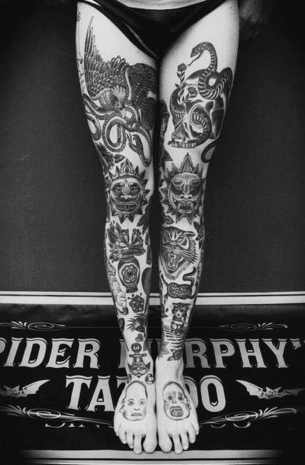 Insanely Hot Leg Sleeve Tattoos 27