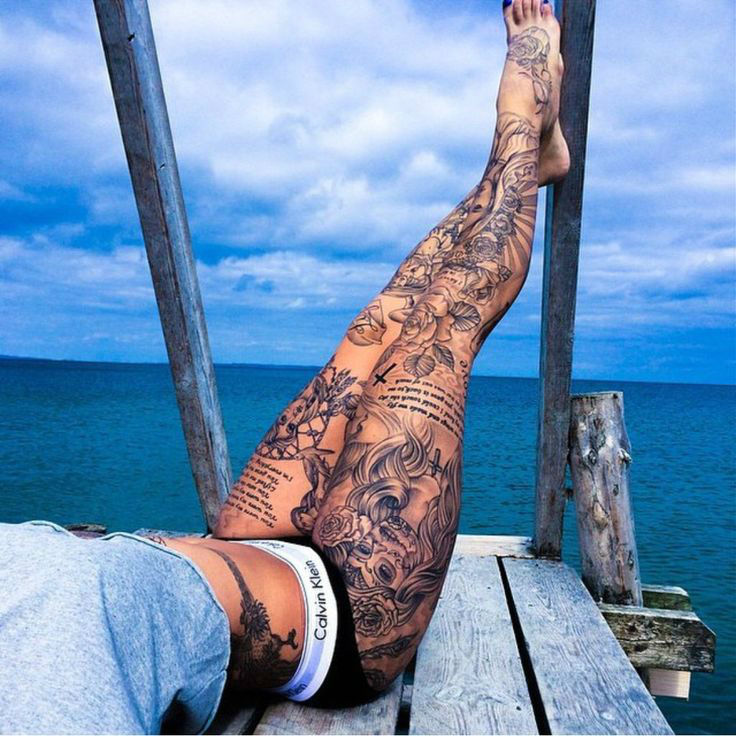 Insanely Hot Leg Sleeve Tattoos