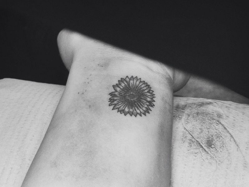Warm Sunflower Tattoo Designs 13