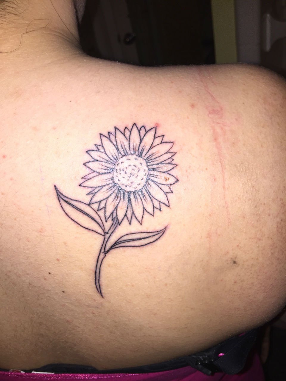 Warm Sunflower Tattoo Designs 2