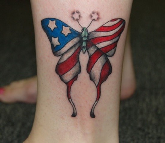 American tattoo design and ideas for women leg