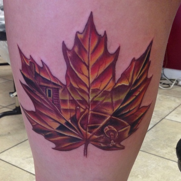 Leaf Tattoo Design Ideas 14
