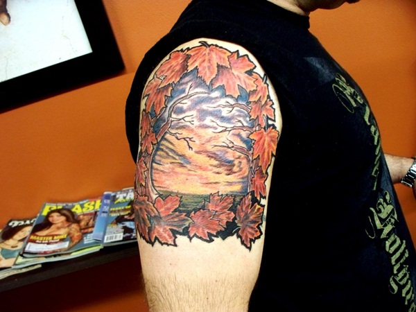 Leaf Tattoo Design Ideas 27