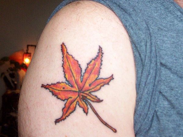 Leaf Tattoo Design Ideas 30