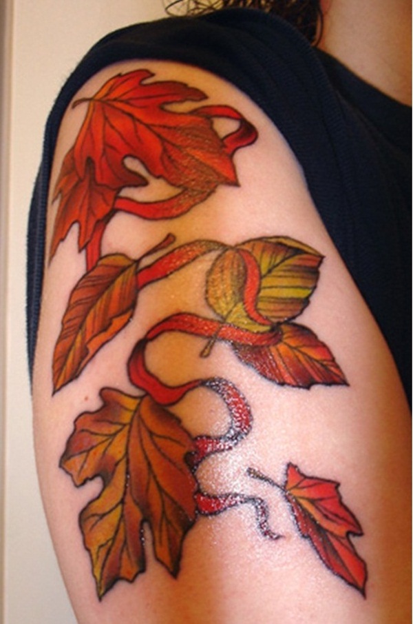 Leaf Tattoo Design Ideas 31
