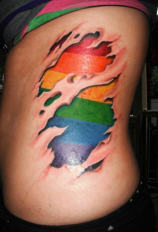 Ripped Skin Tattoo Design and Ideas 22