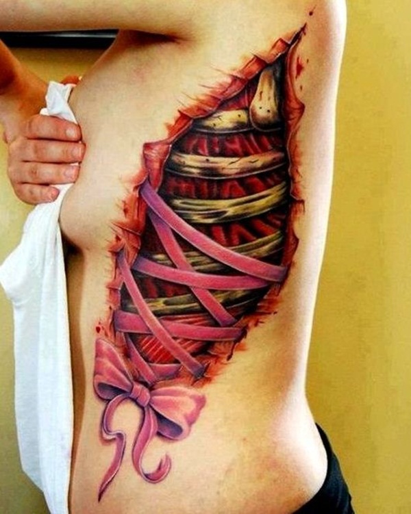 Ripped Skin Tattoo Design and Ideas 28