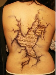 Ripped Skin Tattoo Design and Ideas