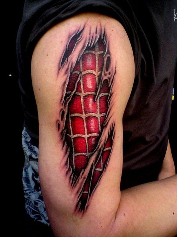 Ripped Skin Tattoo Design and Ideas 34