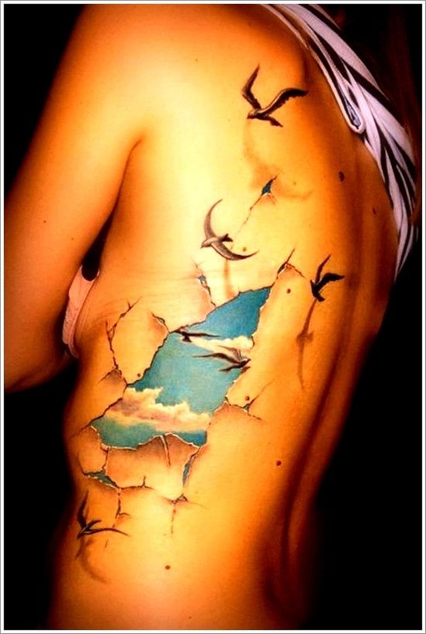 Ripped Skin Tattoo Design and Ideas 9