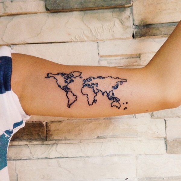 Smart Map Tattoo Design And Ideas 34