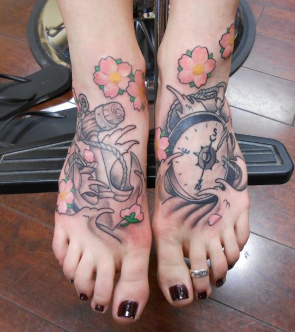 foot tattoo designs for girls 1