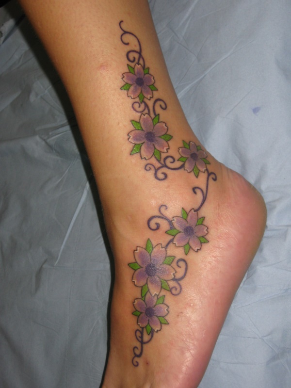 foot tattoo designs for girls 18