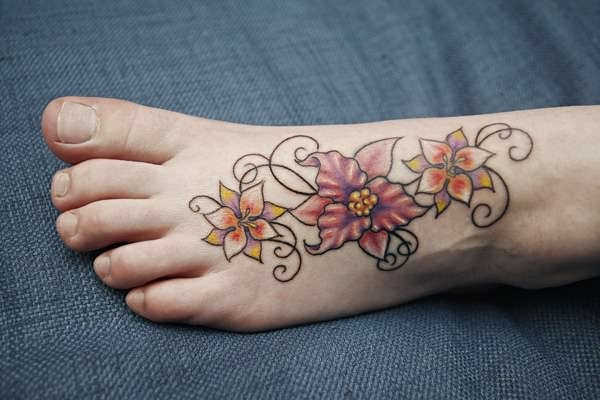 foot tattoo designs for girls 45