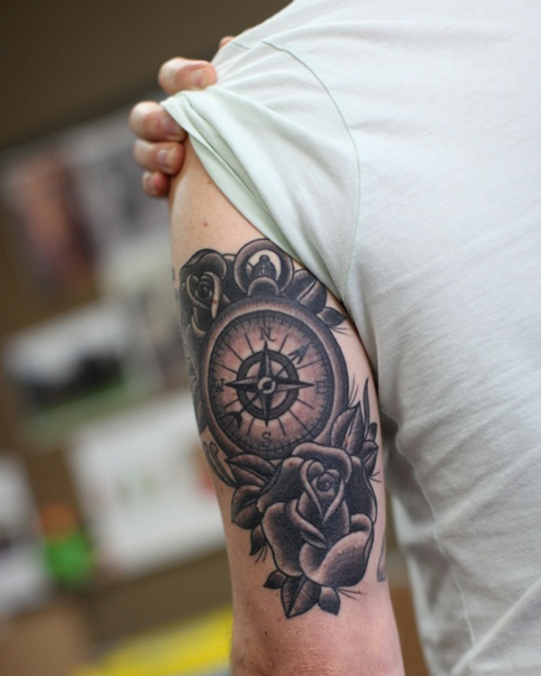 Compass Tattoo Designs 13