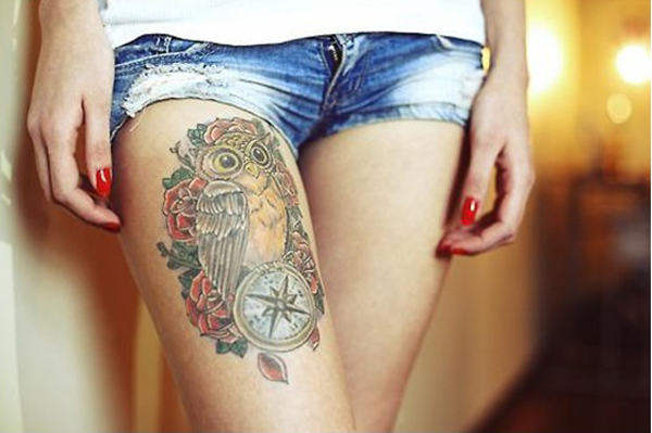 Compass Tattoo Designs 14
