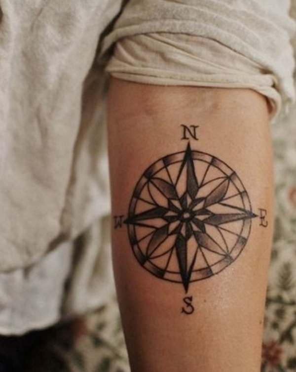 Compass Tattoo Designs 9