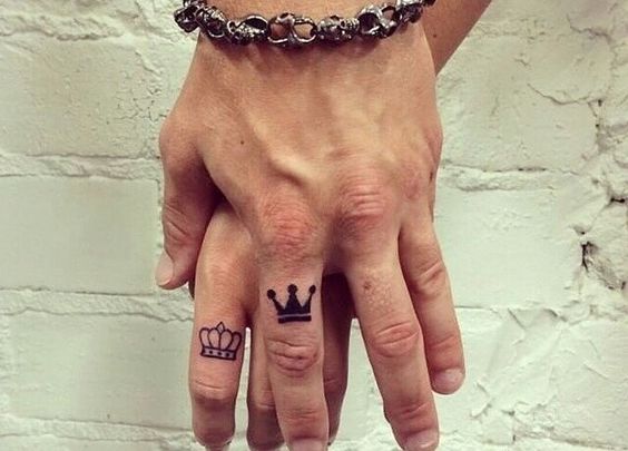 Matching Crown Tattoos for Men