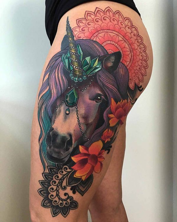 Unicorn Tattoo Designs 38