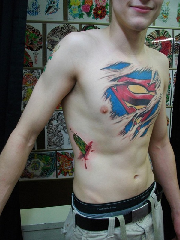 Superman Tattoo Designs and Ideas 29 - Tattoos Era