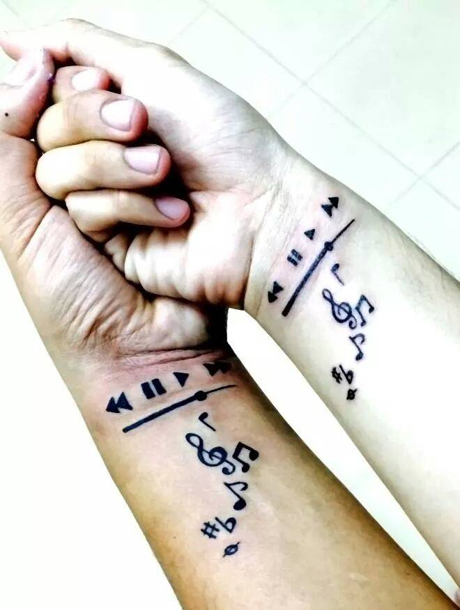 Music Wrist Tattoo
