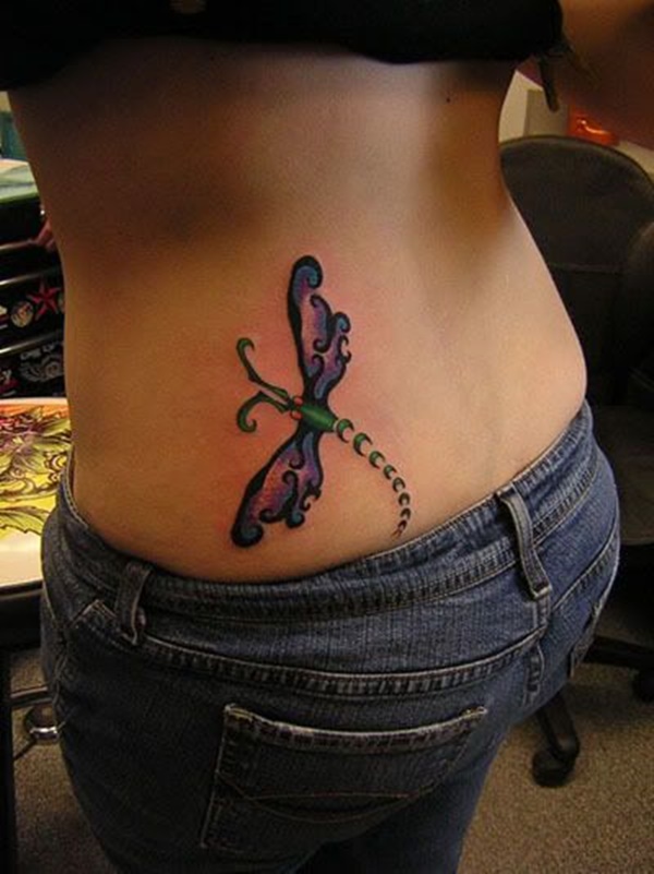 Dragonfly Tattoo on lower back down