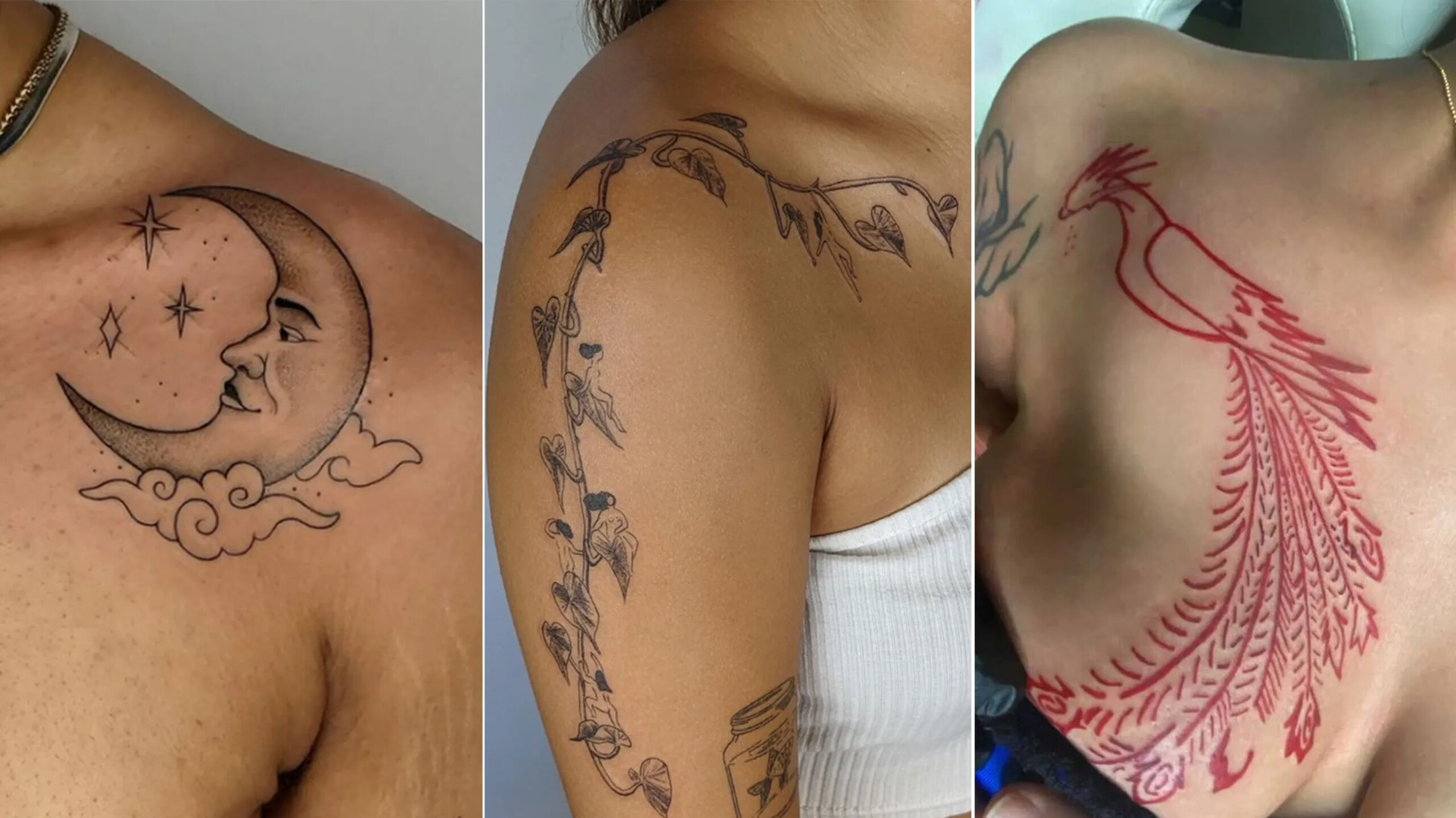 Female Front Shoulder Tattoos