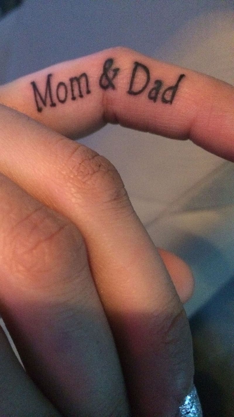 Finger Maa Paa Tattoos