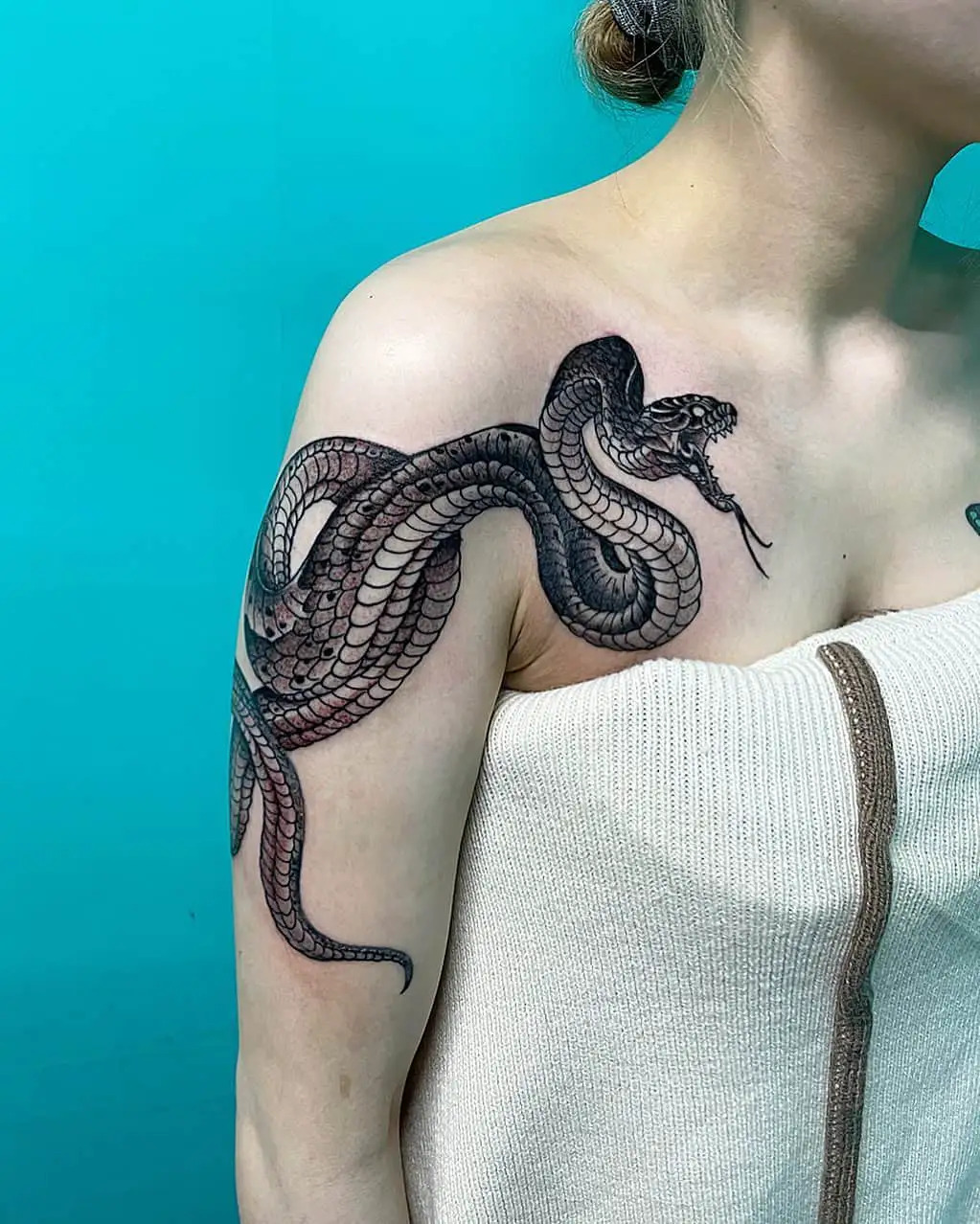 Snake Shoulder Tattoo