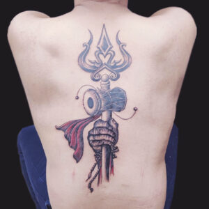 Trishul Tattoo on Back