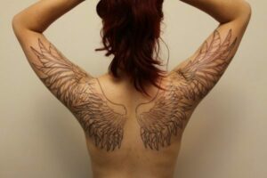 Wings Tattoo on Back