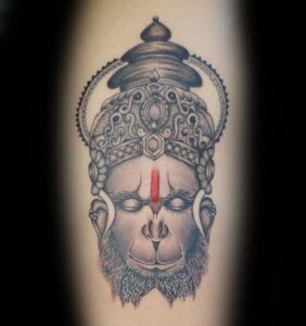 Hanuman Face Tattoo
