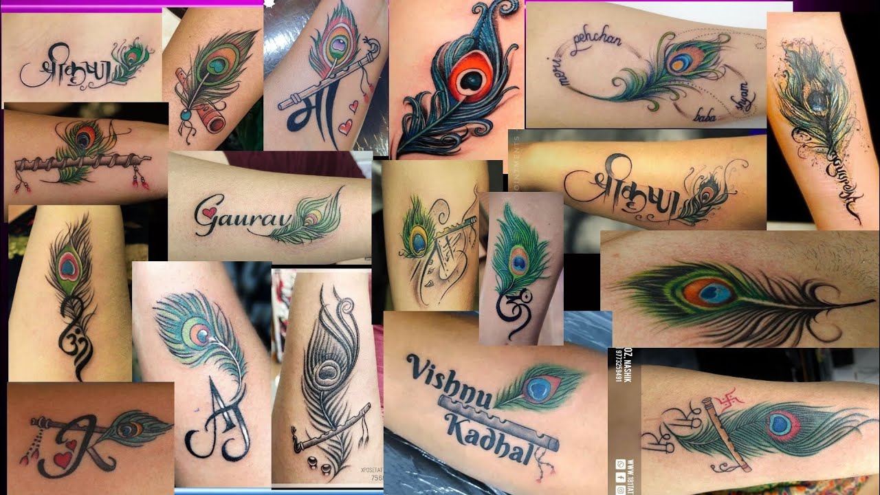 30 Amazing Krishna Mor Pankh Tattoo Designs Every Shade of Women